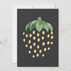 Convites Padrão de Morango Dourado