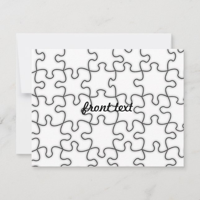 Convites Padrão de quebra-cabeça (Adicione sua imagem) (Frente)