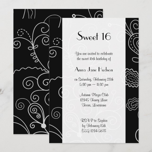 Convites Padrão De Rochas, Padrões De Rolo, Suavemente, Doc (Frente/Verso)