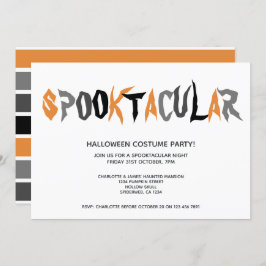 Convites Padrão de Separação de Festa Spooktacular do Hallo