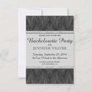 Convites Padrão de Tecido preto-e-branco Satin Faux