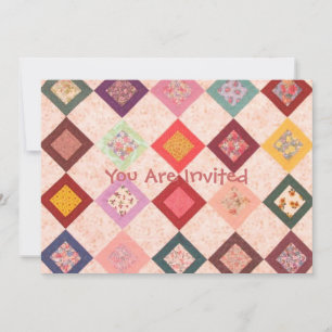 Convites Padrão de Tecidos coloridos