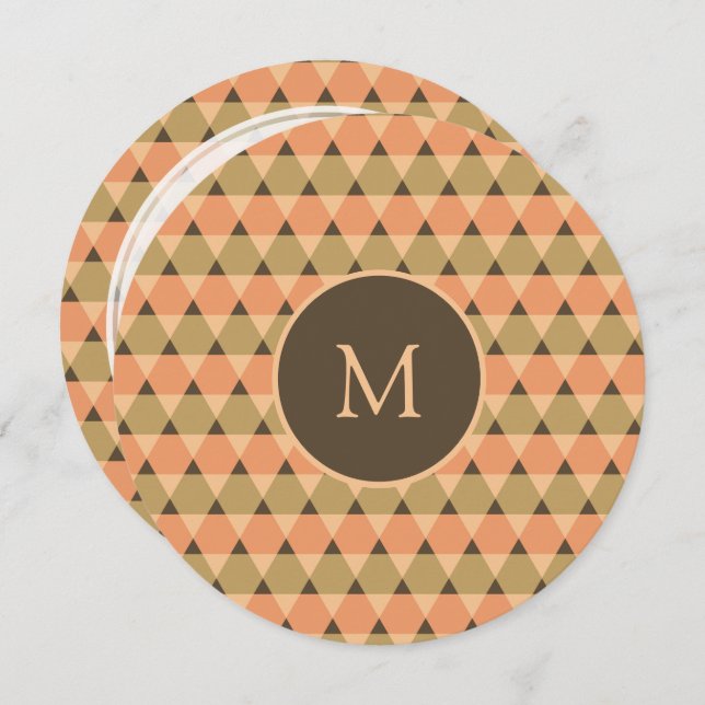 Convites Padrão de triângulos (Frente/Verso)