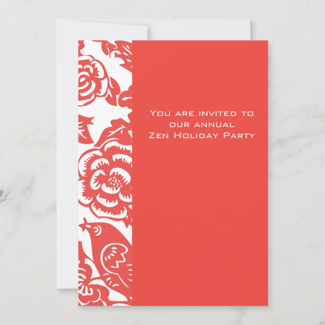 Convites Padrão de Vase do Red Ming (Frente)
