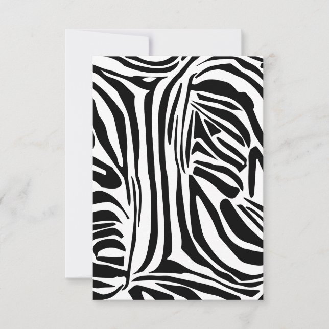 Convites Padrão de zebra (Frente)