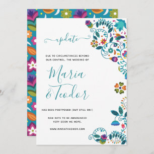 Convites Padrão Floral Atualização de Casamento de Estilo M