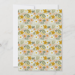 Convites Padrão Floral Botânico Vintage Sem Costura