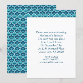 Convites Padrão Floral de Scallop Cores Personalizadas Fest