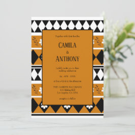 Convites Padrão Floral do Diamante de Flor de Faixa de Fron