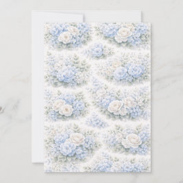 Convites Padrão Floral SoftBlue Elegante Botânico Romântico
