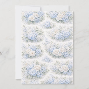 Convites Padrão Floral SoftBlue Elegante Botânico Romântico