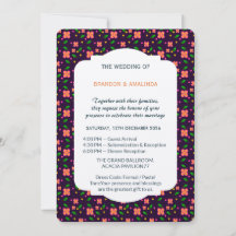 Padrão Floral Vibrante e Sem Costura em roxo profu
