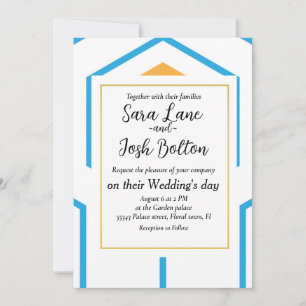 Convites Padrão geométrico do abstrato hexágono no preto la