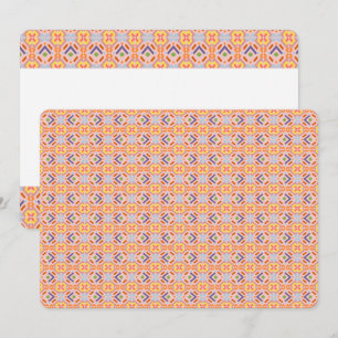 Convites Padrão Geométrico Mosaico Pixel Pastel Retro