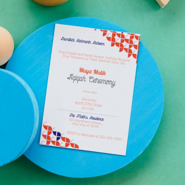 Convites Padrão Laranja Branco SHRIMPLY, Chá de fraldas Aqi (Criador carregado)