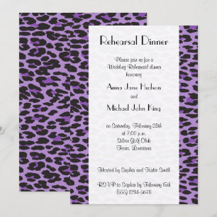 Convites Padrão-leopardo, Leopardo roxo, Janto de ensaio