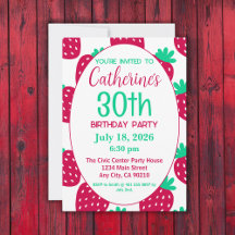 Padrão Mínimo de Morango Bonito, aniversário de 30