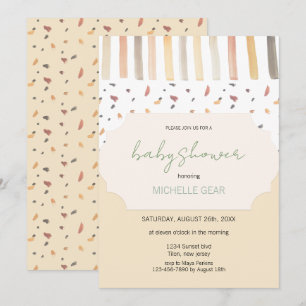 Convites Padrão Moderno de Cores de Pastel do outono