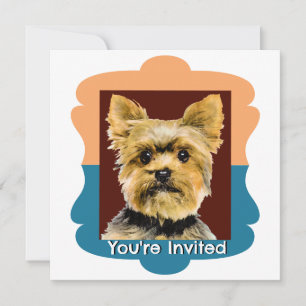 Convites Padrão personalizado de Yorkshire Terrier