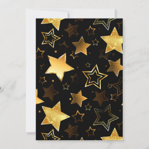 Convites Padrão sem costura com estrelas de Ouro