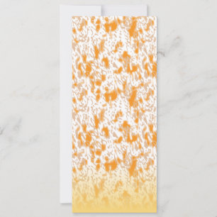 Convites Padrão têxtil com laranja vibrante e dourado