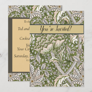 Convites : Padrão Verde Windrush de William Morris: Vintage