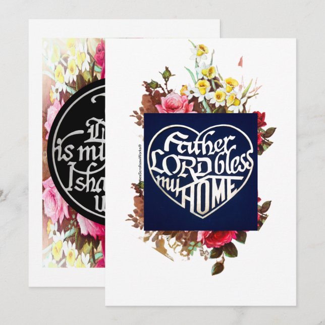 Convites Padre LORD abençoe minha casa (Frente/Verso)