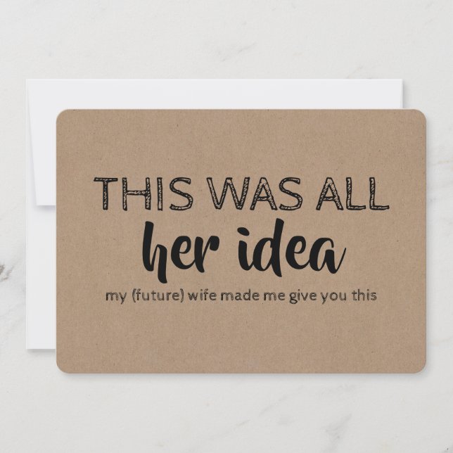 Convites Padrinho de casamento engraçado ou melhor proposta (Frente)