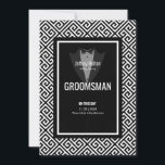 Convites Padrinho de casamento Tuxedo, melhor smoking preto<br><div class="desc">O terno de smoking preto e branco,  padrinho de casamento Tuxedo,  será o meu melhor homem,  os convites de smoking personalizados padrinho de casamento. Convites de despedida de solteiro de impressão branco e preto elegante. Veja o resto da coleção para ver uma bela decoração.</div>