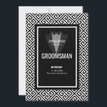 Convites Padrinho de casamento Tuxedo, melhor smoking preto<br><div class="desc">O terno de smoking preto e branco,  padrinho de casamento Tuxedo,  será o meu melhor homem,  os convites de smoking personalizados padrinho de casamento. Convites de despedida de solteiro de impressão branco e preto elegante. Veja o resto da coleção para ver uma bela decoração.</div>