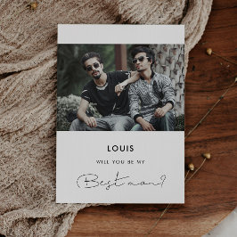 Convites Padrinho minimalista manuscrito