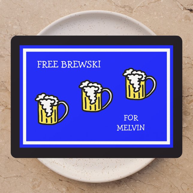 Convites Padrinhos de casamento Azul com Brewski (Criador carregado)