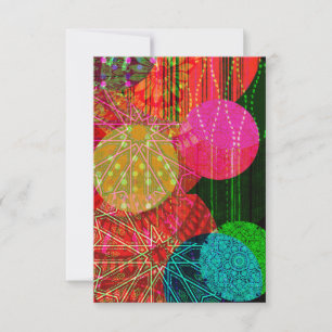 Convites Padrões De Queimadura Círculos Abstrato de Arte An