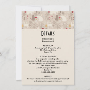 Convites Padrões Nórdicos De Animais De Floresta Cura