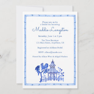 Convites Pagode de Aguarela Chinesa