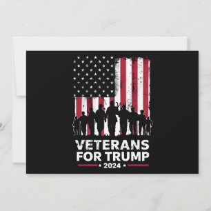 Convites Pai Avô Veteranos Para Trump 2024 Bandeira America