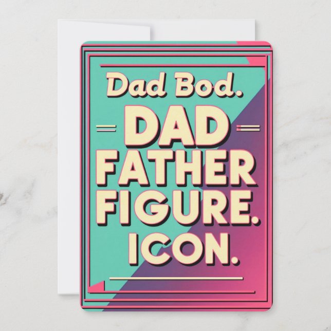 Convites Pai Bod, Padre Figura, Ícone. - Dia dos Pais (Frente)
