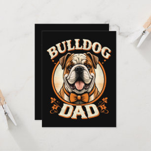 Convites Pai Bulldog – Dia dos Pais com Bulldog Vintage Fof