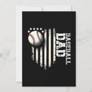 Convites Pai de Beisebol EUA Bandeira Americana Dia dos Pai
