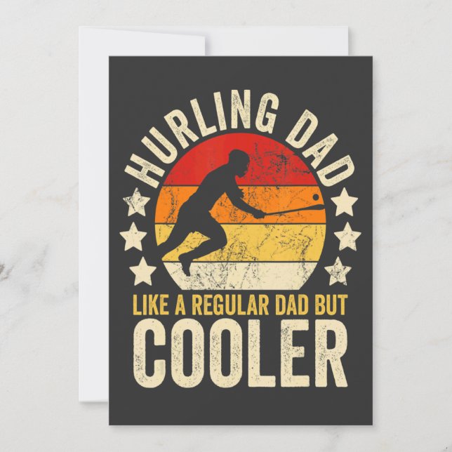 Convites Pai de Hurling Masculino Como Um Pai Regular Mas M (Frente)