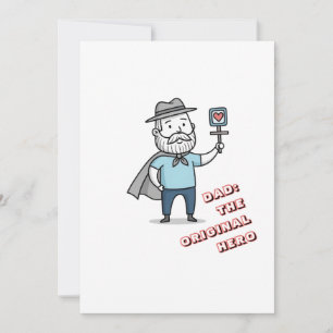 Convites Pai do Dia de os pais Personalizável Herói Origina