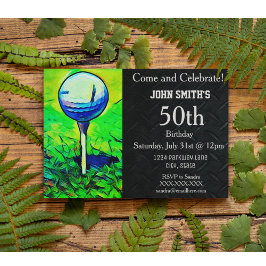 Convites Pai do Esporte de Golfe Personalizado de Homens