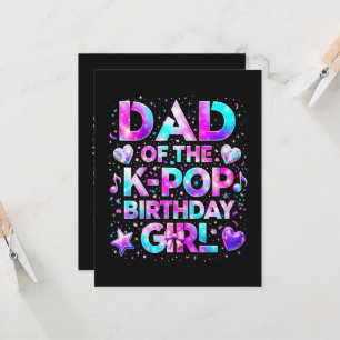 Convites Pai do K-Pop Aniversário Música Coreana
