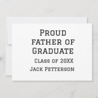 Pai orgulhoso da turma de formandos de 20XX adicio