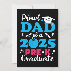Convites Pai Orgulhoso de Graduado Pré-Escolar 2025