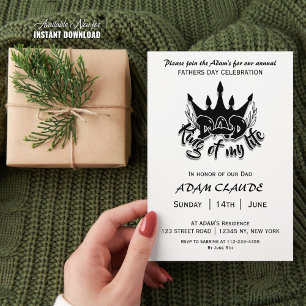 Convites Pai Rei da minha Dia de os pais