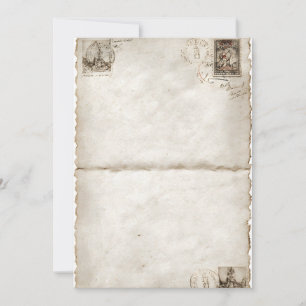 Convites Painéis de Cartão-Postal Vintage Dobrados