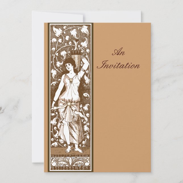 Convites Painel decorativo antiquado da era vitoriana (Frente)