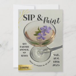 Convites Paint E Sip Invitation Girls Night In