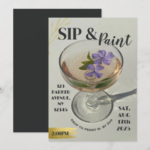 Convites Paint E Sip Invitation Girls Night In